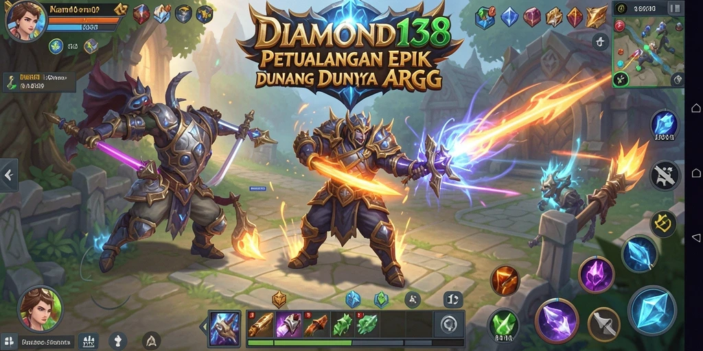Tampilan seru gameplay DIAMOND138 yang menunjukkan aksi pertarungan yang mendebarkan.