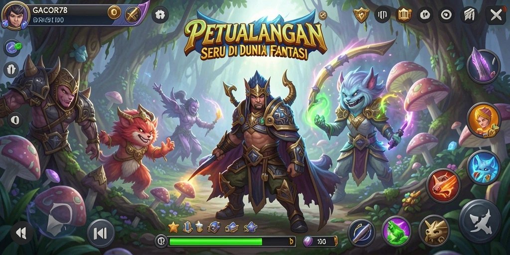 Tampilan seru dari gameplay GACOR78 dalam petualangan epik.
